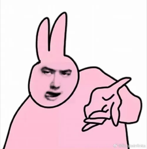 Meme hài thỏ hồng thèm thuồng