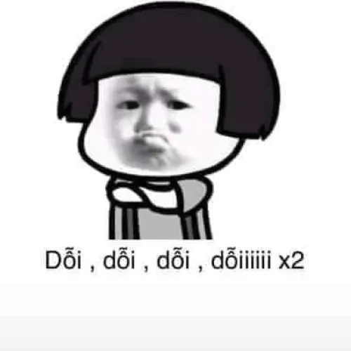 Ảnh vui có chữ “Dỗi dỗi dỗi”