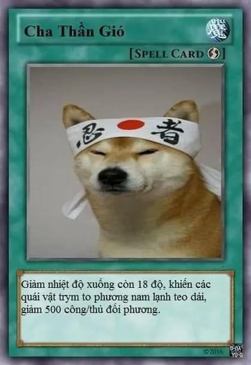 Meme hài lá bài cha thần gió khiến ai mê