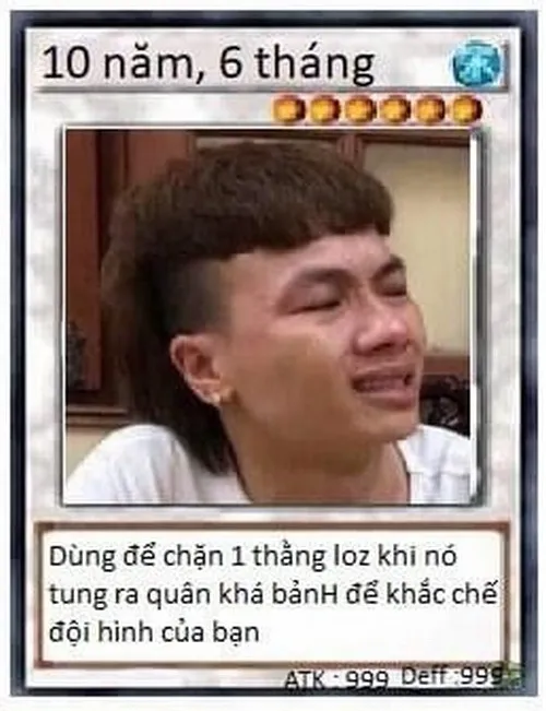 Meme hài thẻ bài Khá bảnh 10 năm 6 tháng