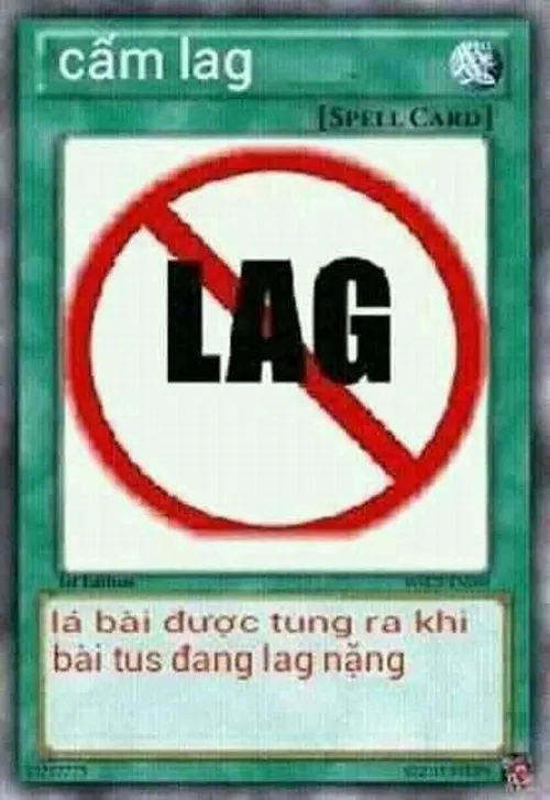 Hình vui thẻ bài cấm lag