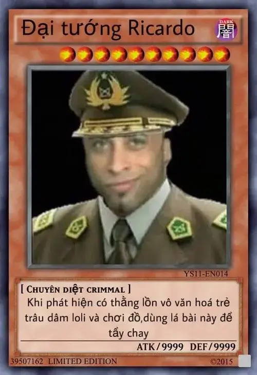 Hình chế lá bài đại tướng Ricardo