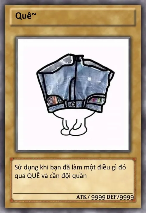 Meme hài lá bài đội quần cực thân thuộc