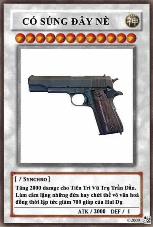 Hình chế thẻ bài khẩu súng