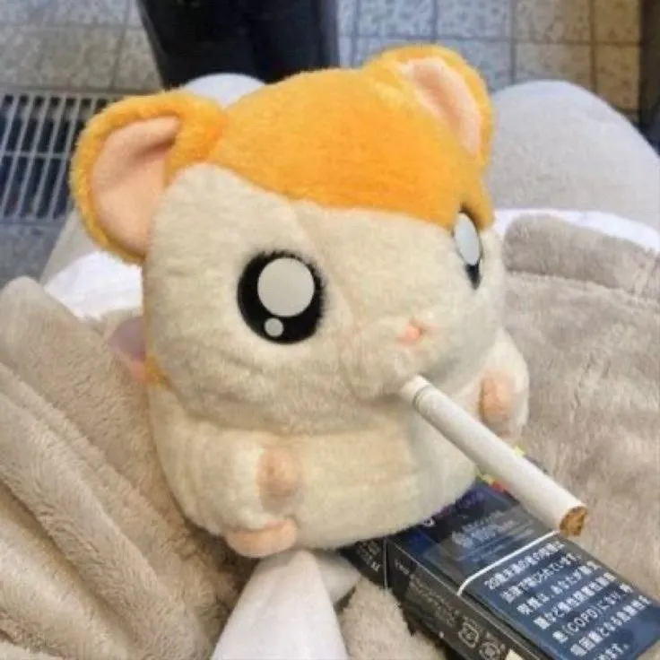 Hình chế chuột hút thuốc như triết gia đời