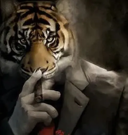 Meme hổ ngồi hút thuốc buồn đời lắm