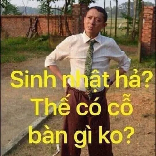 Meme chúc mừng sinh nhật văn bá đạo cực ngắn