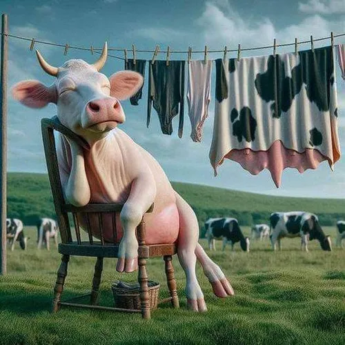 Ảnh hài con bò mắt trợn tạo trend TikTok