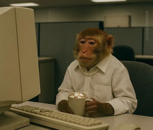 Ảnh chế khỉ ôm đầu, kiểu “não bé đang xử lý”