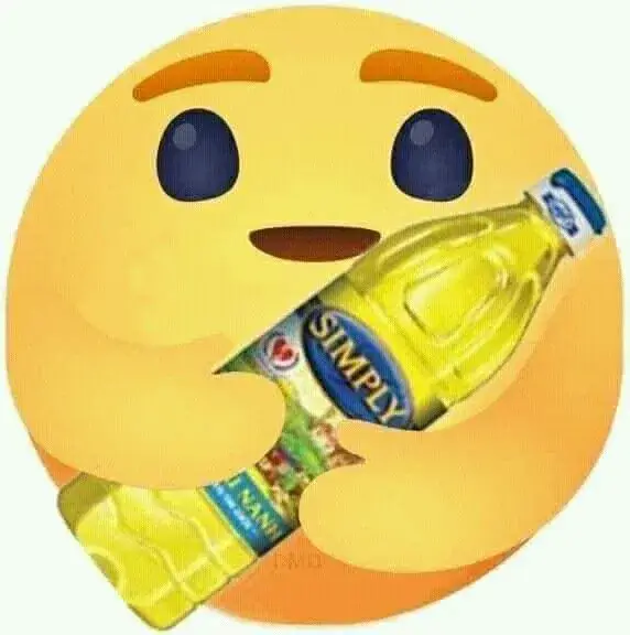 Emoji cầm chai dầu ăn bá đạo