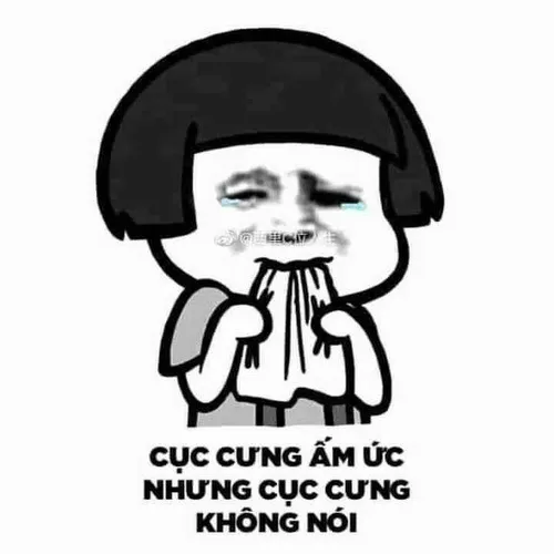 Hình chế úp mặt vào tường, biểu cảm siêu buồn cười