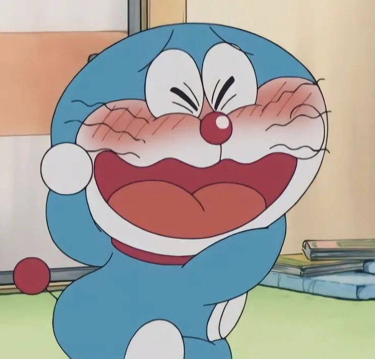 Ảnh troll Đô Rê Mon cười thâm cực ác