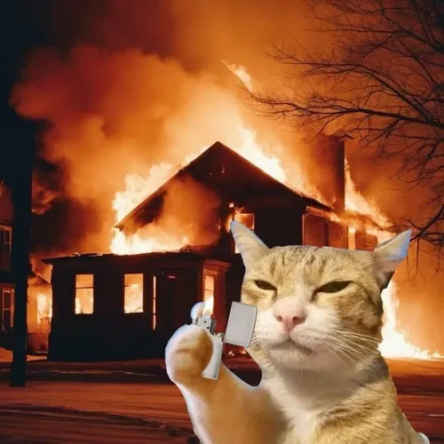 Meme đốt nhà nhìn thôi đã thấy nóng mặt