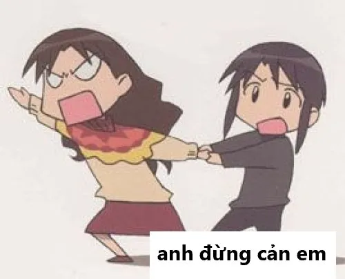 Meme hài anh đừng cản em