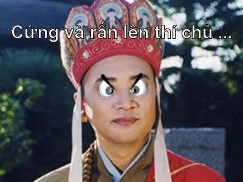 Meme hài Đường Tăng gục đầu nản chí