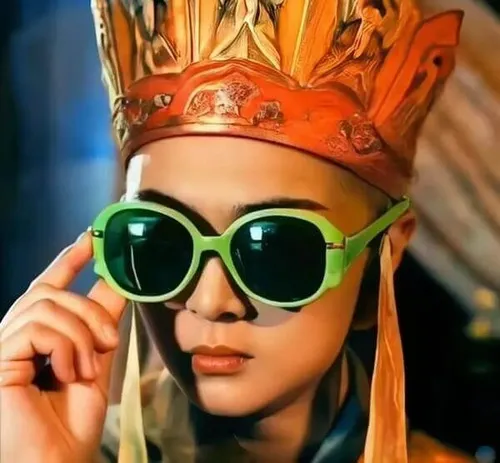 Ảnh hài Đường Tăng nghe điện thoại kiểu lạ