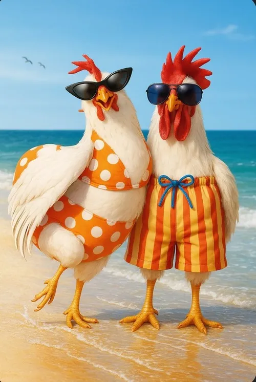 Meme gà nhìn người cầm dao mà sốc