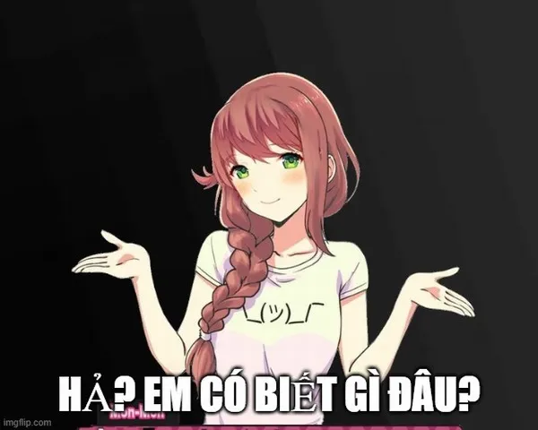 Hình chế ánh nhìn hài hước “ai biết gì đâu”