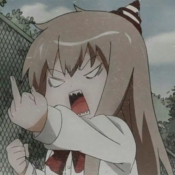 Ảnh troll anime ngón tay thối chế giễu nhẹ nhàng