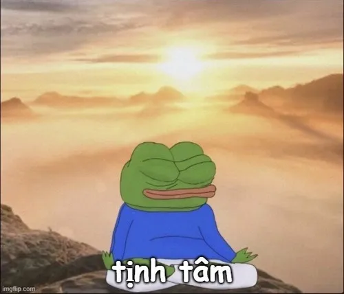 Meme ếch xanh tĩnh tâm