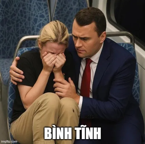 Meme hài dáng ngồi giữ bình tĩnh chút thôi nha