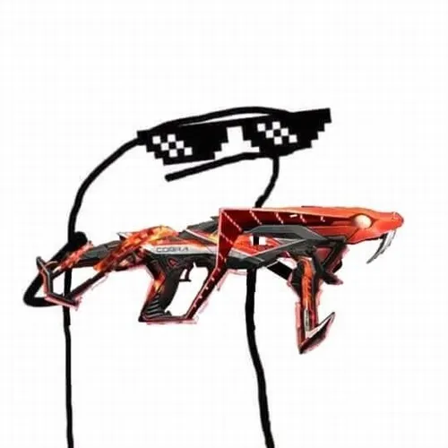 Meme vui súng Desert Eagle kết hợp caption dằn mặt