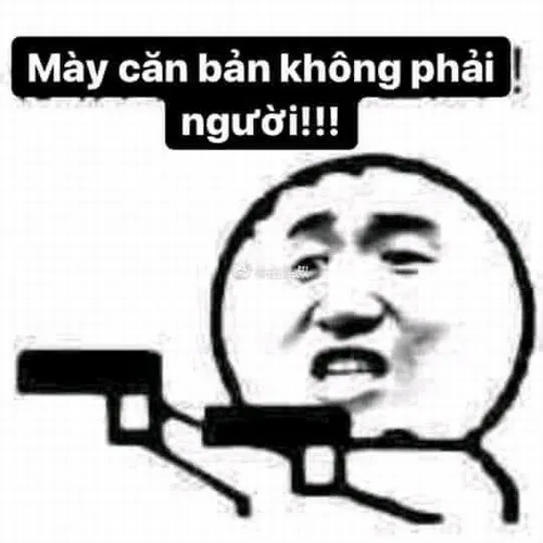 Meme troll súng shotgun với ánh nhìn cực dữ