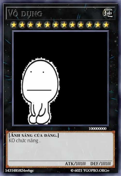 Ảnh troll thẻ bài Yugi vô dụng