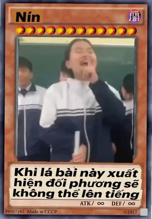Meme thẻ bài Yugioh: Nín