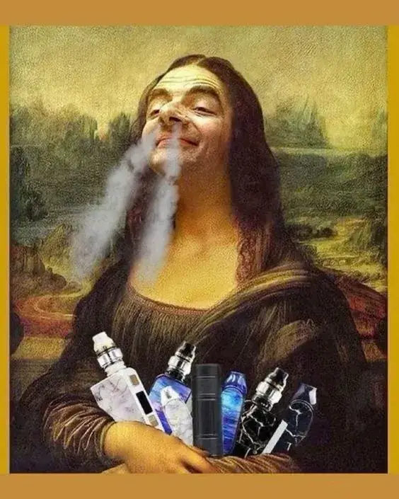 Hình chế nhả khói tẩu thuốc ánh mắt xa xăm