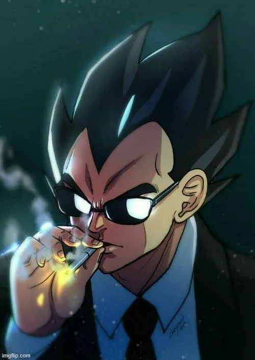 Vegeta châm lửa mồi thuốc