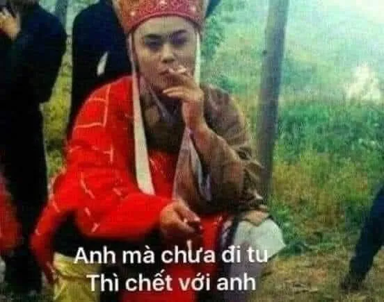 Hình chế Đường Tăng nhả khói xì gà trông sành sỏi