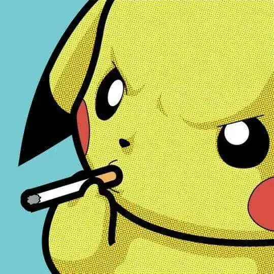 Ảnh chế Pikachu ngậm điếu thuốc