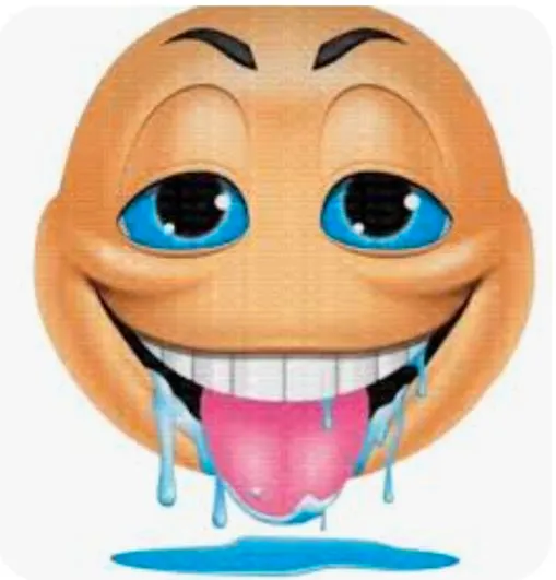 Emoji lè lưỡi chảy nước miếng