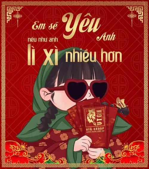 Mèo lì xì meme chúc phúc khắp group chat