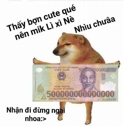 Meme lì xì tiền âm phủ – pha troll đầu năm