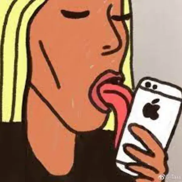 Ảnh chế liếm điện thoại iphone cười ngất