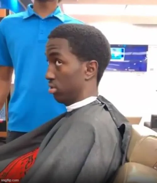 Hình chế anh da đen lườm mắt trông vừa buồn cười