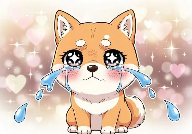 Meme chó Shiba mếu máo thể hiện cảm giác bị lơ đẹp