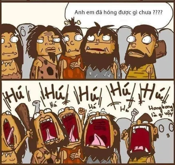 Meme hài người tối cổ cố bắt kịp thời đại
