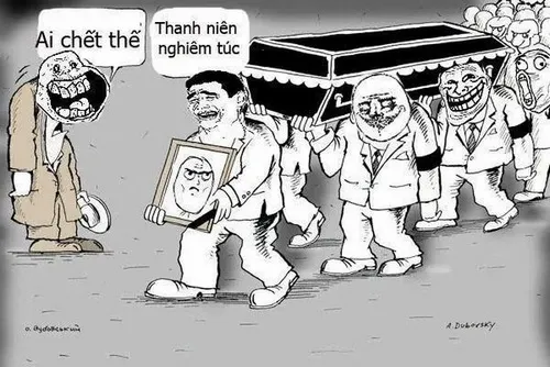 Khoảnh khắc quan tài đặt cạnh bảng “xin đừng đụng vào”