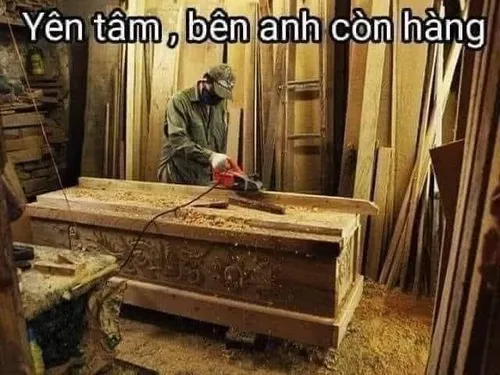 Ảnh troll quan tài khắc chữ “đừng mở, nguy hiểm”