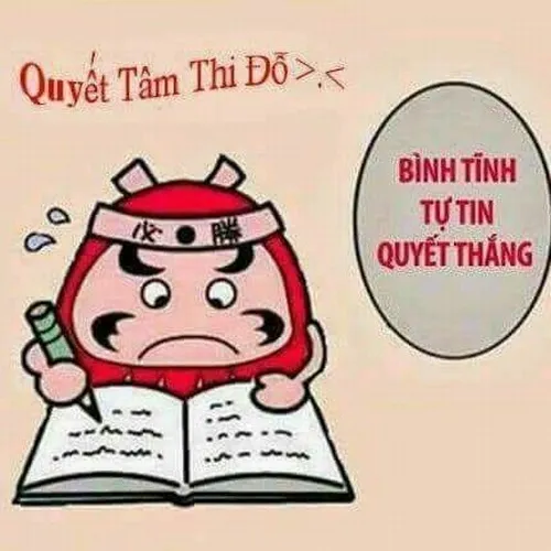 Meme chế học hành thể hiện sự tập trung cực độ.
