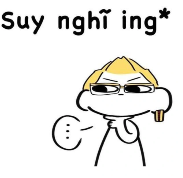 Meme suy nghĩ não đang quay vòng vòng