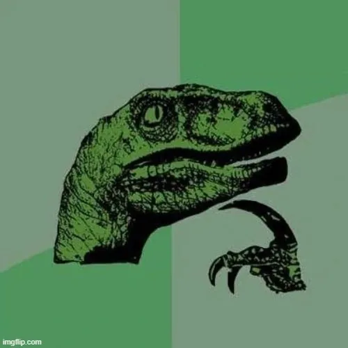 Meme khủng long suy nghĩ kinh điển mạng xã hội