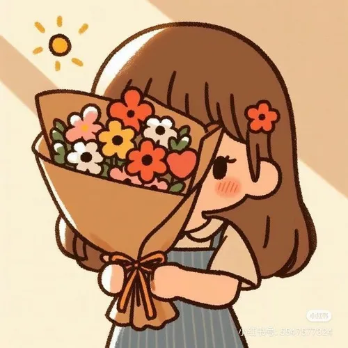 Hình chế gửi hoa nhẹ nhàng lãng mạn