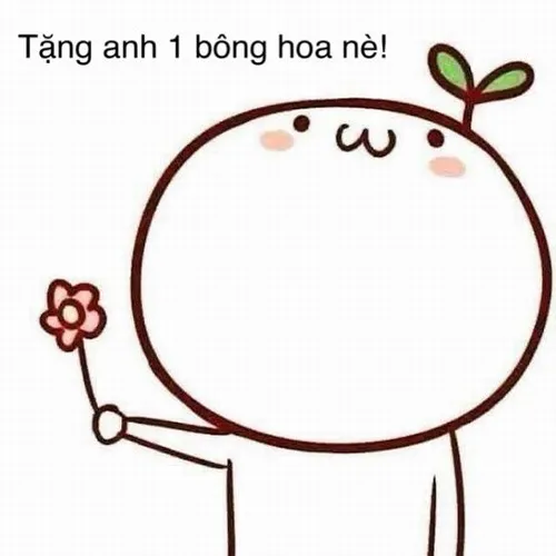 Hình chế tặng bó hoa nhìn yêu quá