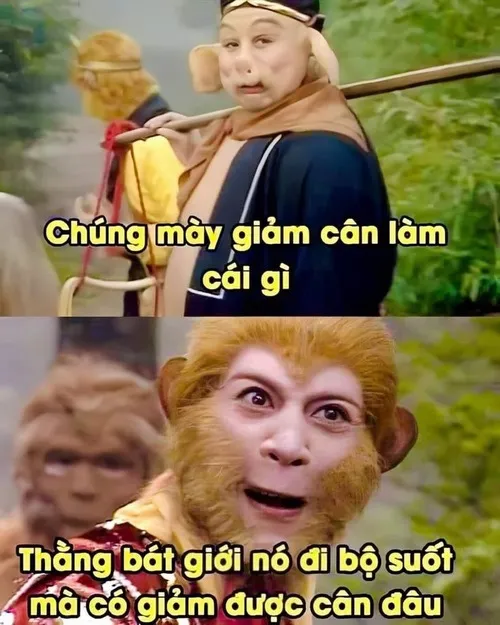 Meme Tây Du Ký mô tả cảnh Ngộ Không cứu thầy