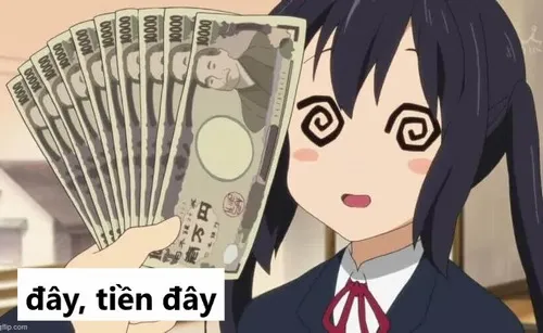 Hình chế đưa tiền mà mặt đơ như tượng