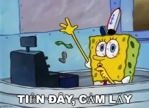 Hình troll “nè tiền, xong im giùm cái”